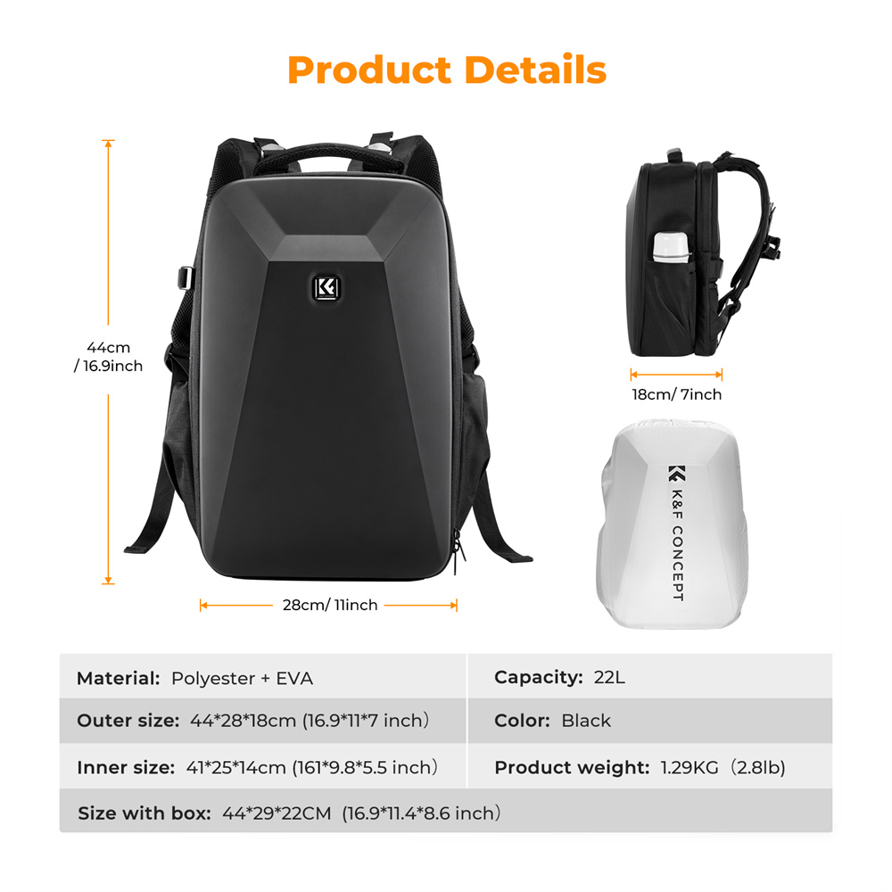 حقيبة كاميرا كبيرة الحجم من K& - مراجعة Rain Cover Backpack وسعره